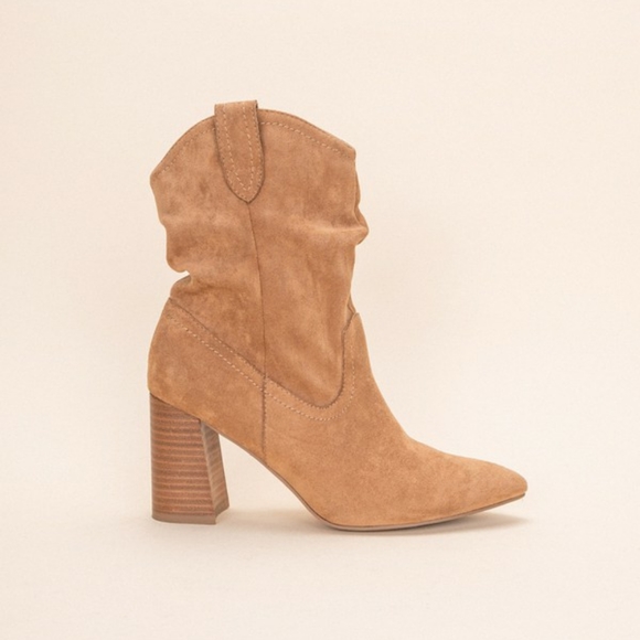Western Faux suede Ankle bootie - Picture 8 of 8